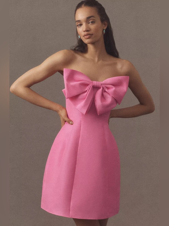 Anthropologie Dresses & Skirts - MAC DUGGAL
Strapless Bow Fit & Flare Mini Dress